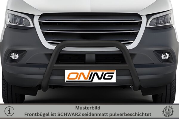 Frontbügel Querstreben für Mercedes Sprinter W907 W910 2018- SCHWARZ Ø70mm Gutachten