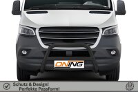 Frontbügel Querstreben für Mercedes Sprinter W907 W910 2018- SCHWARZ Ø70mm Gutachten