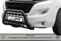 Frontbügel SCHWARZ mit Unterbodenschutz für Fiat Ducato MAXI Camper 2006-2024 70mm Gutachten