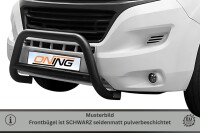 Frontschutzbügel SCHWARZ mit Querstrebe für Fiat Ducato Camper (2006 - 2024)