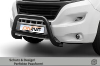 Frontschutzbügel SCHWARZ mit Querstrebe für Fiat Ducato Camper (2006 - 2024)