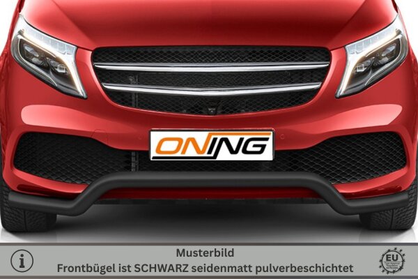 Frontbügel für Mercedes V-Klasse W447 2019-2024 SCHWARZ 70mm breit Edelstahl Gutachten