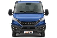 Frontbügel SCHWARZ mit Querstreben für Iveco Daily 2019-2024 Ø70mm Edelstahl Gutachten