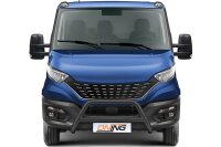 Frontbügel SCHWARZ mit Querstreben für Iveco Daily 2019-2024 Ø70mm Edelstahl Gutachten