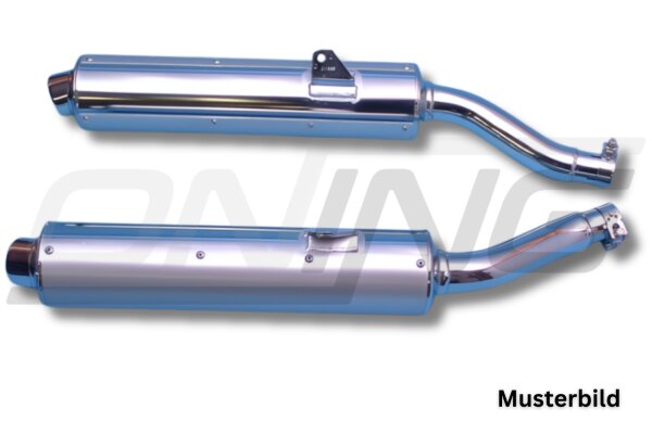 MARVING Auspuff Paar "Maser" verchromt+Aluhülle für YAMAHA TDM 900 RN08