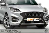 Frontbügel für Ford Kuga DFK III 2019- SCHWARZ 60mm Frontschutzbügel Bullbal Gutachten