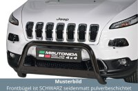 Frontbügel Edelstahl schwarz für Jeep Cherokee 2014 - 63mm mit Gutachten Frontschutzbügel
