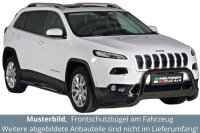 Frontbügel Edelstahl schwarz für Jeep Cherokee 2014 - 63mm mit Gutachten Frontschutzbügel