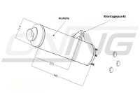MARVING Auspuff "Master" verchromt + Aluhülle für SUZUKI RF 600 R (96) GN76B
