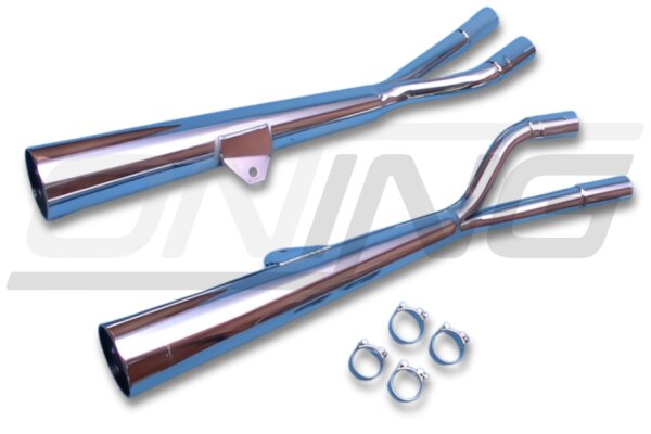 MARVING Auspuff paar "Master" verchromt für SUZUKI GSX 750 L Custom