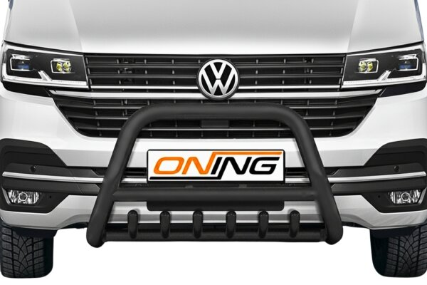 Frontbügel Unterbodenschutz für VW T6.1 2019- SCHWARZ 70mm Gutachten Edelstahl