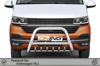 Frontbügel mit Unterbodenschutz für VW T 6.1 2019- 70mm Edelstahl Gutachten