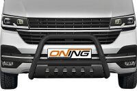 Frontbügel mit Unterfahrschutz für VW T6.1 2019- SCHWARZ 70mm Gutachten Edelstahl