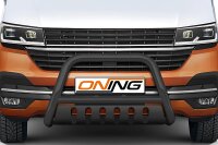 Frontbügel mit Unterfahrschutz für VW T6.1 2019- SCHWARZ 70mm Gutachten Edelstahl