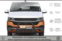 Frontbügel mit Unterfahrschutz für VW T6.1 2019- SCHWARZ 70mm Gutachten Edelstahl