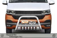 Frontbügel mit Unterfahrschutz für VW T6.1 2019- 70mm Edelstahl Gutachten