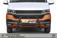 Frontbügel mit Querstreben für VW T6.1 2019- SCHWARZ 70mm Edelstahl Gutachten