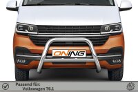 Frontbügel mit Querstreben für VW T6.1 2019- 70mm Edelstahl Gutachten