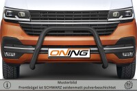 Frontbügel für VW T6.1 2019- SCHWARZ 70mm Edelstahl Gutachten