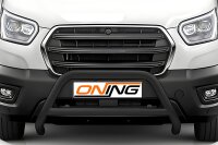 Frontbügel SCHWARZ mit Querstreben für Ford Transit 2019-2024 Edelstahl Gutachten