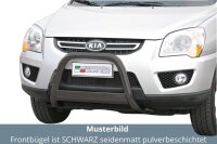 Frontbügel Edelstahl schwarz für KIA Sportage 2008 - 2010 63mm mit Gutachten