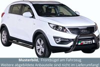 Frontbügel Edelstahl schwarz für KIA Sportage 2010 - 2015 76mm mit Gutachten