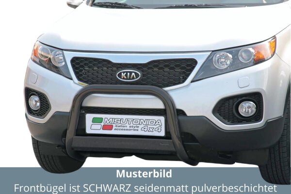 Frontbügel Edelstahl schwarz für KIA Sorento 2009 - 2012 63mm mit Gutachten