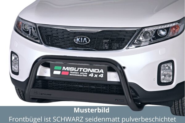 Frontbügel Edelstahl schwarz für KIA Sorento 2012 - 2015 63mm mit Gutachten