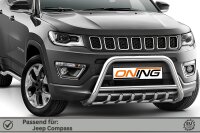 Frontschutzbügel mit Unterbodenschutz für Jeep Compass 2017-2021 60mm Gutachten