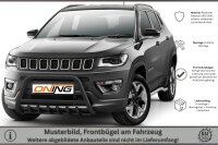 Frontschutzbügel mit Unterfahrschutz für Jeep Compass 2017-2021 schwarz 60mm Edelstahl mit Gutachten