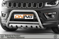 Frontschutzbügel mit Unterfahrschutz für Jeep Compass 2017-2021 60mm Gutachten