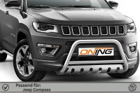 Frontschutzbügel mit Unterfahrschutz für Jeep Compass 2017-2021 60mm Gutachten