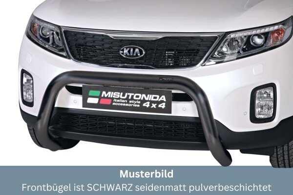 Frontbügel Edelstahl schwarz für KIA Sorento 2012 - 2015 76mm mit Gutachten