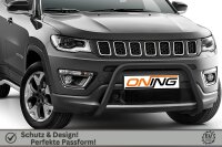 Frontschutzbügel für Jeep Compass 2017-2021 schwarz 60mm Edelstahl mit Gutachten
