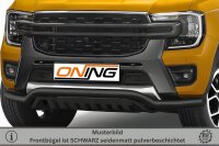 Frontschutzbügel breit Unterbodenschutz für Ford Ranger 2023- schwarz 70mm Edelstahl mit Gutachten