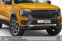 Frontschutzbügel breit für Ford Ranger 2023- schwarz 70mm Edelstahl mit Gutachten