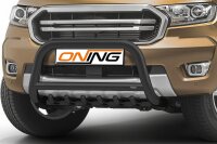 Frontschutzbügel mit Unterfahrschutz für Ford Ranger (TKE) 2019-2022 schwarz 70mm Edelstahl mit Gutachten