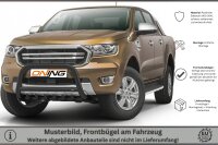 Frontschutzbügel mit Unterfahrschutz für Ford Ranger (TKE) 2019-2022 schwarz 70mm Edelstahl mit Gutachten