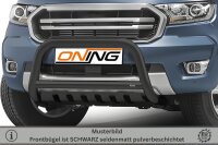 Frontschutzbügel mit Unterfahrschutz für Ford Ranger (TKE) 2019-2022 schwarz 70mm Edelstahl mit Gutachten