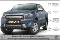 Frontschutzbügel mit Unterfahrschutz für Ford Ranger (TKE) 2019-2022 schwarz 70mm Edelstahl mit Gutachten
