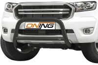 Frontschutzbügel mit Querstreben für Ford Ranger (TKE) 2019-2022 schwarz 70mm Edelstahl mit Gutachten