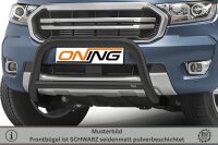Frontschutzbügel mit Querstreben für Ford Ranger (TKE) 2019-2022 schwarz 70mm Edelstahl mit Gutachten