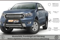 Frontschutzbügel mit Querstreben für Ford Ranger (TKE) 2019-2022 schwarz 70mm Edelstahl mit Gutachten