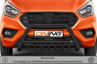 Frontschutzbügel mit Unterfahrschutz für Ford Transit Custom 2018-2023 schwarz 70mm Edelstahl mit Gutachten