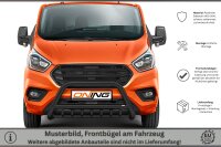 Frontschutzbügel mit Unterfahrschutz für Ford Transit Custom 2018-2023 schwarz 70mm Edelstahl mit Gutachten