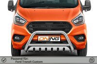 Frontschutzbügel mit Unterfahrschutz für Ford Transit Custom 2018-2023 70mm Gutachten