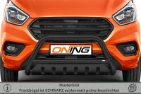 Frontschutzbügel mit Unterfahrschutz für Ford Transit Custom 2018-2023 schwarz 70mm Edelstahl mit Gutachten