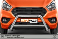 Frontschutzbügel mit Querstreben für Ford Transit Custom 2018-2023 70mm Gutachten
