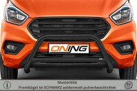 Frontschutzbügel mit Querstreben für Ford Transit Custom 2018-2023 schwarz 70mm Edelstahl mit Gutachten