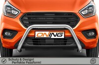 Frontschutzbügel für Ford Transit Custom 2018-2023 70mm Gutachten Edelstahl
